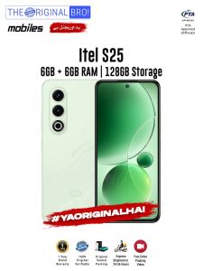 Itel S25 - 6GB RAM - 128GB Storage - PTA Approved - 12 Months Warranty - Green - The Original Bro Mobiles - TOB35